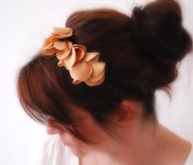  Romantic GOLD flowery hair band Bridesmaid Hair Accessory inspired by Paris Hilton Feminine